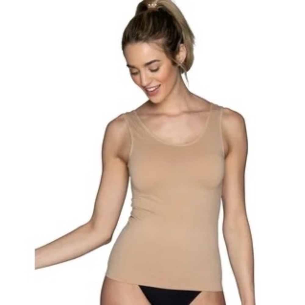 Essentials by Tummy Tank Nylon Seamless Tank in Almond